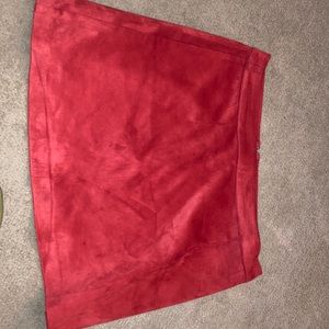 Suede skirt